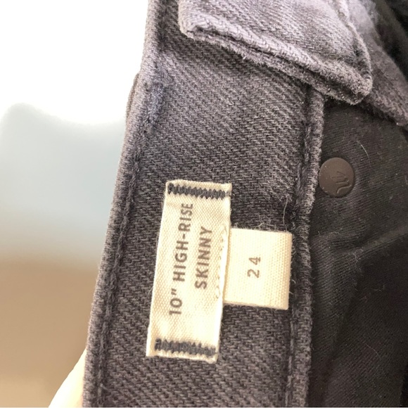 MADEWELL 10" High Rise Skinny Jeans Starkey Black Gray {RR47} - Picture 4 of 6
